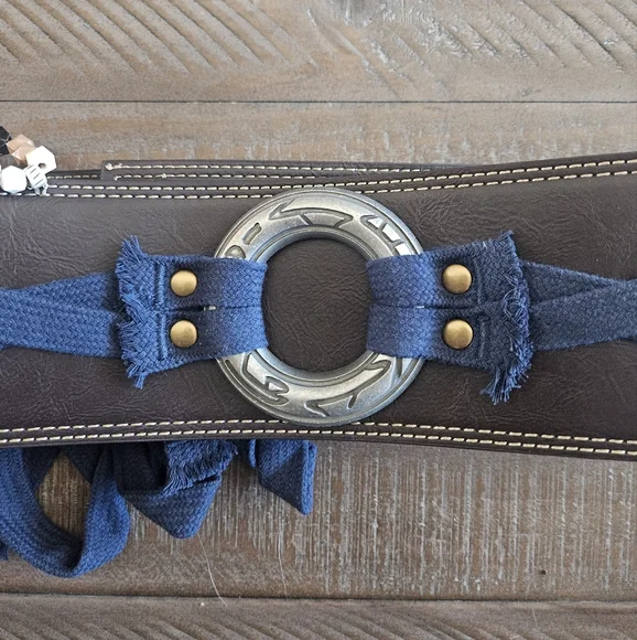 Disney Brown and Blue Belt with Silver Buckle - Picture 2 of 6